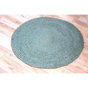 Factory Direct Round Jute Area Rug Solid Color Braided Flat Weave Eco Friendly Bohemian Style Living Room Decor - Product Image 4