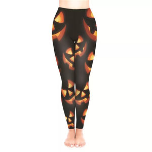 Leggings de Yoga de Cintura Alta, Transpirables, Casuales, de Verano, Talla Grande, con Logotipo Personalizado, para Mujer, Gimnasio, Fitness, 100% Algodón - Product Image 1