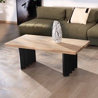 Vandana Golden Space design en acacia naturel et pieds métalliques plissés Audacio