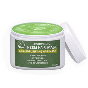 Masque capillaire ayurvédique au neem 250 ml, traitement purifiant du cuir chevelu, antipelliculaire, antifongique, antibactérien - Product Image 3