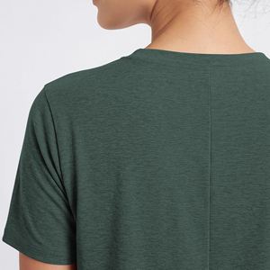 T-shirts courts sur mesure à manches courtes pour femme, style décontracté, coupe épaules tombantes, pour l'été, avec faible MOQ - Product Image 3