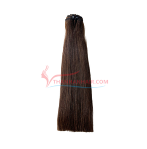 Extensions de cheveux humains Remy vietnamiens noirs naturels lisses de haute qualité 2024, double trame machine, articles les plus demandés - Product Image 4