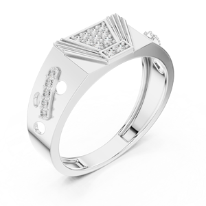 Bague pour homme en diamant de laboratoire CROWNLINE, or rose 18 carats, luxe, pour mariage, fiançailles, soirée, usage quotidien, bureau, minimaliste, brillant - Product Image 5