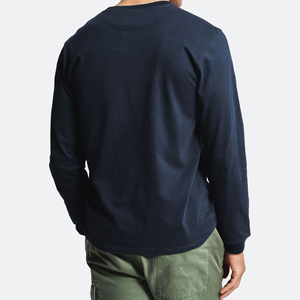 T-shirts décontractés à manches longues pour hommes, 100 % coton, tissu doux et respirant, col rond décontracté, manches longues, pour tous les jours, style streetwear - Product Image 2
