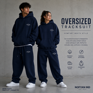 Ensemble de survêtement unisexe surdimensionné en coton écologique OEM ODM, style hip-hop, avec sweat à capuche et pantalon de jogging personnalisés, streetwear premium, marque privée - Product Image 3