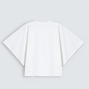 Camisetas tipo murciélago para mujer, de corte holgado, cuello redondo, estilo casual, para verano, se aceptan marcas privadas. - Product Image 3