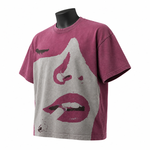 Camiseta de Jersey Lisa de Corte Regular con Lavado Vintage Personalizado |   Ropa Urbana para Hombre, 100% Algodón, Secado Rápido, Ecológica, OEM ODM - Product Image 3