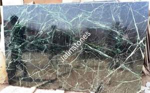 Losa de Mármol Verde Araña con Fondo de Musgo Profundo y Vetas Relámpago para Decoración de Paredes, Pisos y Encimeras de Cocina - Product Image 6