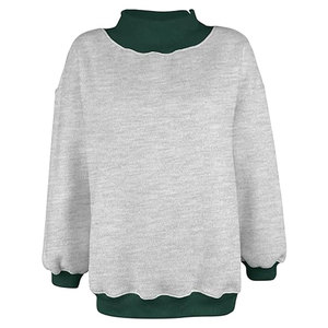 เสื้อสเวตเชิ้ตโอเวอร์ไซส์สำหรับผู้หญิง คอเต่า แต่งสีตัดกัน ผ้าฟลีซ แขนยาว ทรงหลวม สไตล์ลำลอง แฟชั่นฤดูใบไม้ร่วง ให้ความอบอุ่นและสบาย - Product Image 3