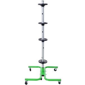 Scaffale portaoggetti verde con capacità di 275 libbre, sei ruote girevoli da 2 pollici, scaffali da garage con ruote - Product Image 1