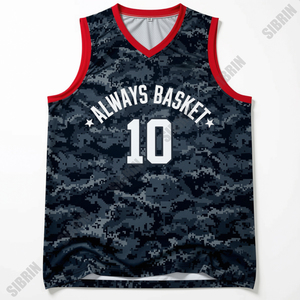 SIBRIN Camiseta de baloncesto sublimada personalizada, camiseta sin mangas, diseño personalizado del equipo, nombre del equipo, número, 100% poliéster - Product Image 1
