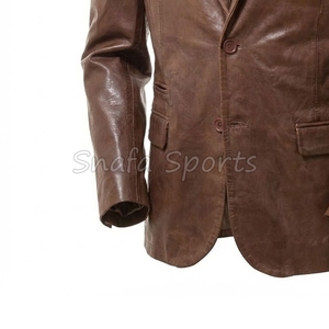 เสื้อโค้ทหนังผู้ชาย หรูหรา มีสไตล์ สำหรับฤดูหนาว หนา อุ่น ทนทาน แฟชั่นทันสมัย สตรีทแวร์ลำลอง เสื้อโค้ทหนัง - Product Image 4