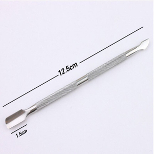 Pousse-cuticules en acier inoxydable 1 pièce, outil de soin des pieds, éliminateur de callosités, râpe, spatule, manucure, pédicure, nettoyage - Product Image 4