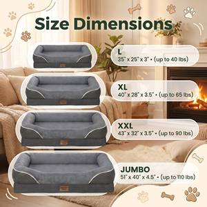 Lit orthopédique pour <span class=keywords><strong>chien</strong></span> sur mesure, écologique, avec housse amovible et lavable pour grands chiens, matelas pour animaux de compagnie XL - Product Image 5