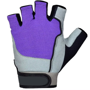 Half Finger Weight Lifting <b>Gloves</b> Black Polyester Gym Fitness Cycling Unisex Adjustable Wrist Strap 0.5kg - Product Image 6