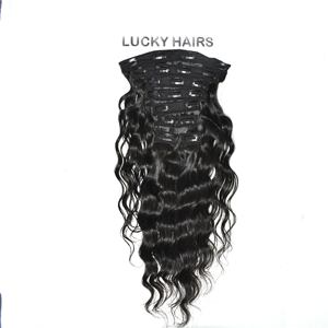 Extensiones de Cabello Remy Indio Virgen 100% al por Mayor con Clip, Ondulado, Estilo Ondas Sueltas para Mujer, Negro Natural, Tejido Profundo Tipo Agua - Product Image 3