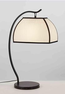 Modern Metal Table Lamp White Fabric <b>Drum</b> <b>Shade</b> E26 LED Adjustable Base 3500K Warm White Black White Stripe Pattern for Living - Product Image 3