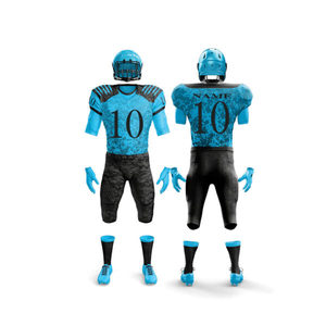 Uniformes de Fútbol Americano Personalizados por Sublimación, Logotipo Personalizado, Tela de 300g, Mangas Cortas, Opciones de Tallas Grandes - Product Image 4