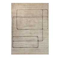 Tapis de luxe haut de gamme en mélange viscose-coton, style scandinave abstrait, écologique, tufté à la main, à poils épais