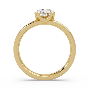 Anillo de Compromiso de Oro de 14K con Diamante Cultivado en Laboratorio con Certificación IGI, Diseño de Tallo Dividido, para Mujer, Elegante Anillo de Boda - Product Image 4