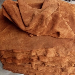 Cuir suédé véritable marron poudré et marron moutarde imprimé, résistant à l'eau, pour vêtements, chaussures, ceintures et sacs - Product Image 4