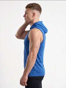 Customized <b>Men</b> <b>Compression</b> Tank Top Hooded Gym Trainer Slim Fit <b>Vest</b> Top <b>Men</b> Bodybuilding Trainer <b>Compression</b> Hood Singlet - Product Image 5