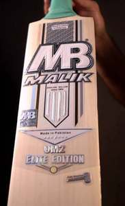 Bate de Críquet Mb Malik Umz Elite Edition, Ligero y Duradero, de Madera de Sauce, 40 mm de Grosor, 2.8 lb, Incluye Funda Protectora y Agarre Adicional - Product Image 3