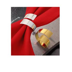 Anillo de Servilleta de Metal con Diseño Irregular, Hebilla para Pañuelo de Seda de Alta Gama, Accesorios de Joyería para Mesa de Comedor de Hotel de Estilo Occidental, en Existencia - Product Image 3