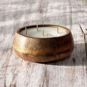 Bol à bougie artisanal en bois avec base en verre pour la maison, les mariages, les événements, les cadeaux, et la bougie personnalisée en forme de patte pour la vaisselle et les restaurants et cafés - Product Image 5