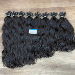 Produit le plus vendu extensions de cheveux ondulés naturels faisceaux de cheveux humains bruts vietnamiens non transformés en gros - Product Image 6