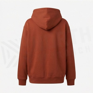 Sweat-shirt à capuche en molleton de coton premium, uni, oversize, hiver, unisexe, personnalisable avec logo, vêtements de mode, OEM - Product Image 2