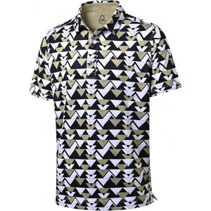 Camiseta de Golf de Manga Corta para Hombre de Alta Calidad, con Estampado Deportivo, Spandex/Poliéster, Absorbe la Humedad y Previene la Formación de Bolitas - Product Image 6