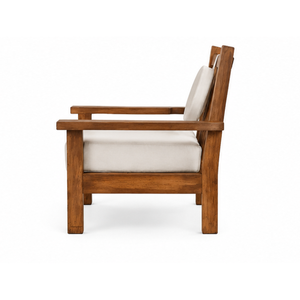 Fauteuil de piscine de luxe en teck avec siège rembourré et table d'appoint assortie pour villa, complexe hôtelier, hôtel - Product Image 4