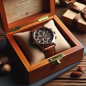 批发高级木制手表盒定制标志个人礼品盒手表包装容器高级木制手表储物