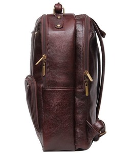 Mochila para Portátil de Cuero Genuino Marrón para Hombre con Cierre de Cremallera, Diseño Casual, Elegante, Duradero y de Alta Calidad - Product Image 2