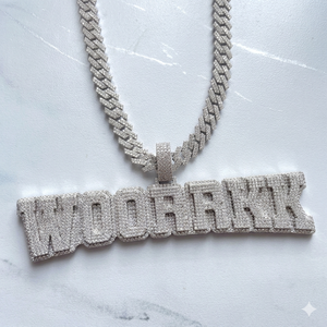 925 <b>Silver</b> Rhodium Plated Rapper's Custom Letter <b>Initial</b> Name Lab grown Diamond Iced Bling Hip hop Party Jewelry Big <b>Pendants</b> - Product Image 1