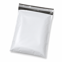 Pochette d'emballage cadeau en plastique LDPE transparent givré, imperméable, avec soufflet latéral, sérigraphiée, pour boucles d'oreilles, bijoux, vêtements et chaussettes