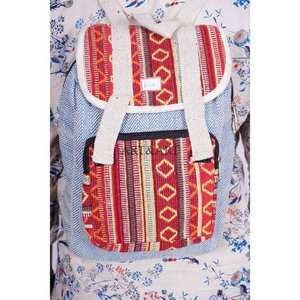 Mochila de Viaje Ligera de Lona de Algodón con Solapa Pequeña Heaven, Tamaño Regular, Estilo Vintage, Ecológica, ART&ART, Comercio Justo, Venta al Por Mayor - Product Image 6