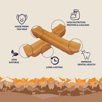 Premium Himalaya Yak Hondensnoepjes Natuurlijke Harde Kauwstaafjes Hoog Eiwitgehalte Calcium Gezonde Tanden Plaque Controle Langdurig Kauwen OEM