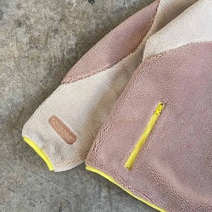 Sweat à capuche pour homme en coton et polaire Sherpa, coupe décontractée personnalisée, épais, uni, moelleux, style patchwork, avec demi-fermeture éclair et fermeture éclair intégrée, type Ninja, pour l'hiver - Product Image 2