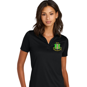 Polo Negro AKA de Alto Rendimiento para Mujer, Camiseta de Golf de Manga Corta que Absorbe la Humedad, Top Informal para Hermandades Griegas - Product Image 3