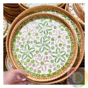 Handmade Rattan Woven <b>Basket</b> Natural Fiber Tray Rustic Serving <b>Basket</b> Home Decor <b>Storage</b> Organizer Wholesale from Vietnam - Product Image 5