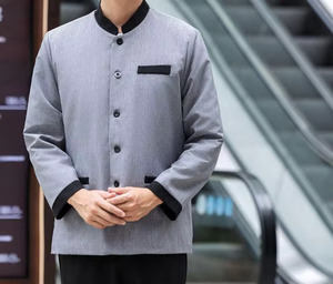 Uniforme de Trabajo Unisex para Personal de Limpieza de Hotel 2026, Sin Mangas, Grueso, de Poliéster y Algodón, con Estampado en Relieve, para Otoño/Invierno - Product Image 1