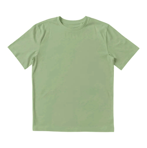 Men's Gray Short Sleeve T-Shirt O-Neck Regular Fit Casual Knitted Cotton Jersey Solid Color Blank Design - Product Image 3