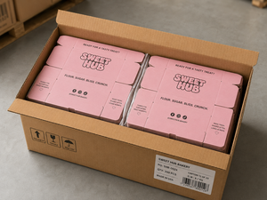 Boîte cadeau en carton ondulé rose personnalisée, boîte à donuts pliable, emballage alimentaire en papier, emballage à emporter pour boulangerie - Product Image 6