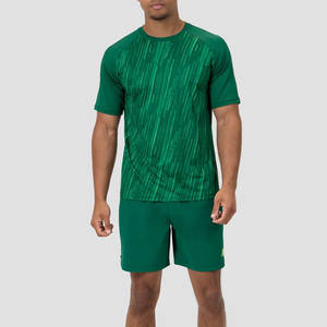 Ensemble de 2 pièces : T-shirt et short légers, respirants, extensibles dans quatre directions, avec impression par sublimation sur toute la surface - Product Image 1