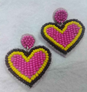 Pendientes Ligeros Hechos a Mano con Cuentas de Vidrio, Joyería Elegante de Tela para Mujer, para Fiestas, por MD HANDICRAFTS - Product Image 3