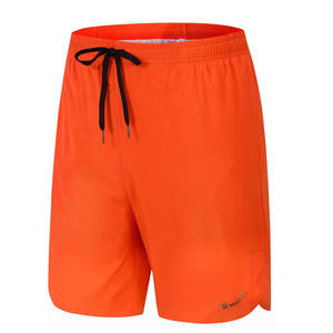 High-Performance Unisex Double <b>Layer</b> Breathable Quick Dry Elastic Waist <b>Mid</b> Waist 100% Polyester Sporty Pattern Sports Shorts - Product Image 1