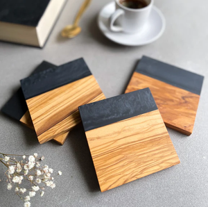 <b>Top</b> Coaster High Quality Wood & <b>Resin</b> Eco-Friendly Handmade Custom Coaster Best Price Crafts Mats & Pads - Product Image 1