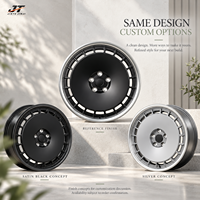 Jantes forgées à disque plein avec fentes d'aération 18-22 pouces, finition noir mat avec lèvre polie VIW-227 pour BMW Audi Mercedes-Benz